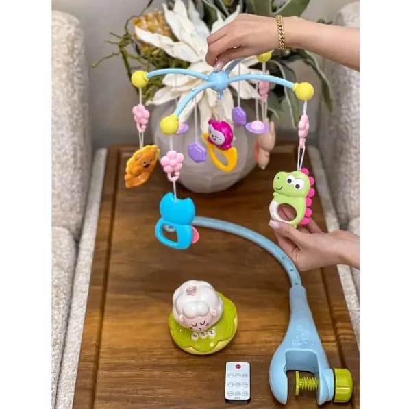 آویز تخت موزیکال برقی ریموت کنترل دار بره — تصویر ۲