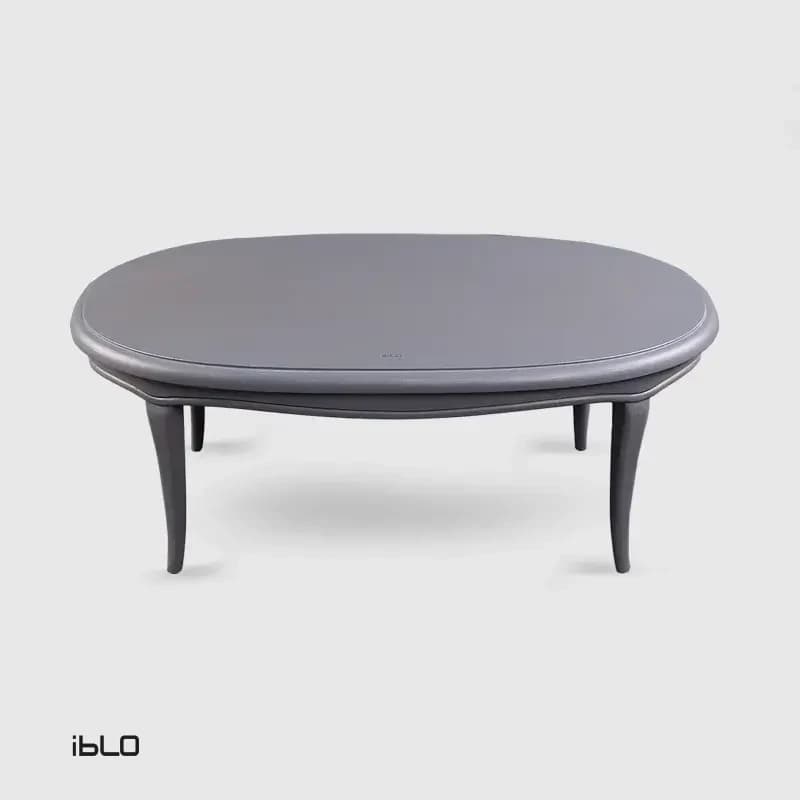 میز جلومبلی بیضی چوبی لنا (طوسی) — تصویر ۵