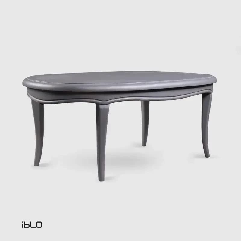میز جلومبلی بیضی چوبی لنا (طوسی)