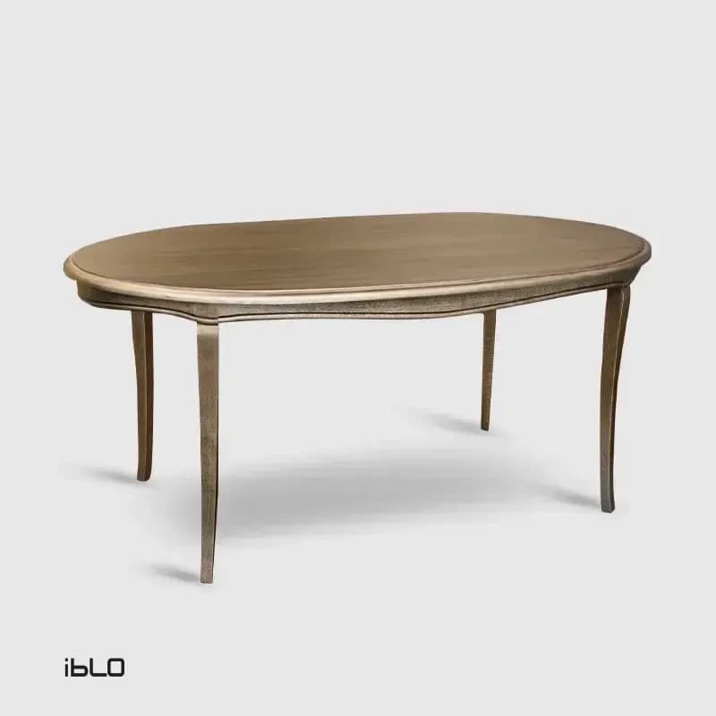 میز نهارخوری نئوکلاسیک 6 نفره لنا (بژ)