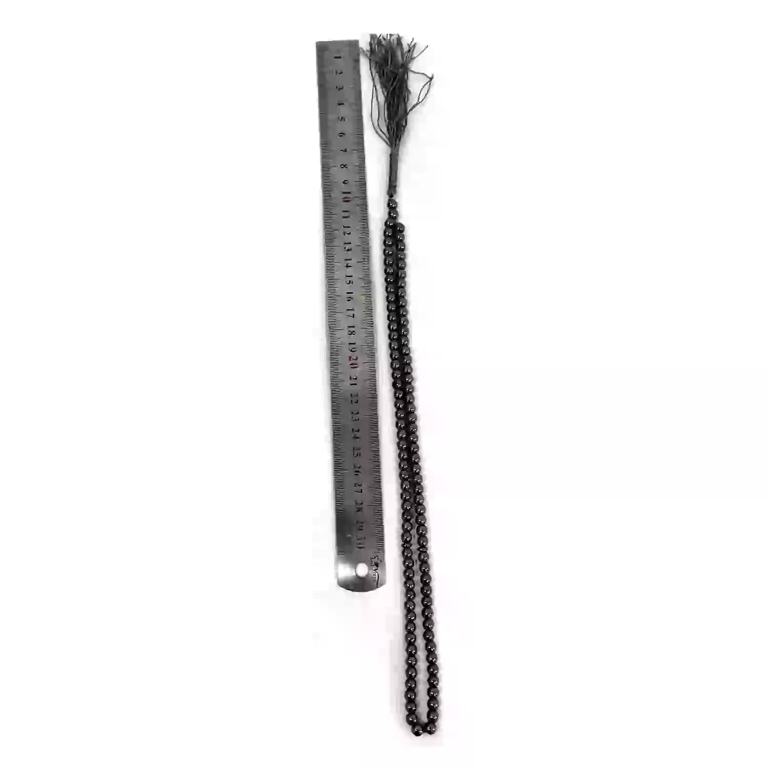 تسبیح اونیکس مشکی اعلاء نمره 8 -101تایی کد 104216 — تصویر ۲