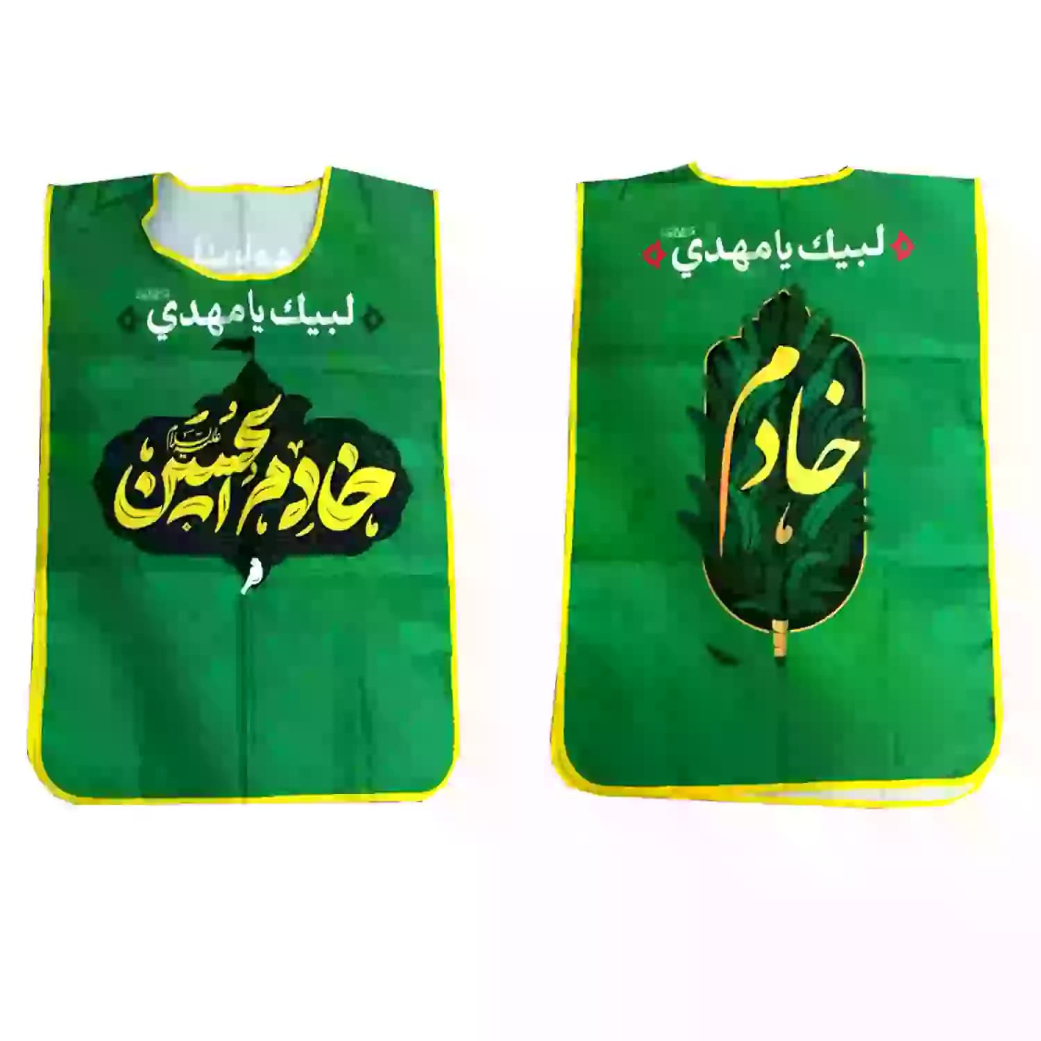 کاور خادمی پاناما سبز طرح خادم الحسین اندازه 48در75سانت کد 104013 — تصویر ۳