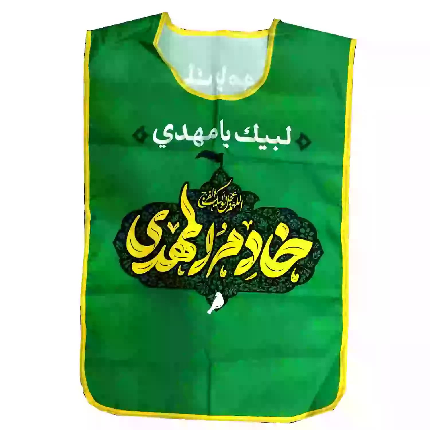 ک0اور خادمی پاناما سبز طرح خادم المهدی عج اندازه 48در75سانت کد 104012 — تصویر ۲