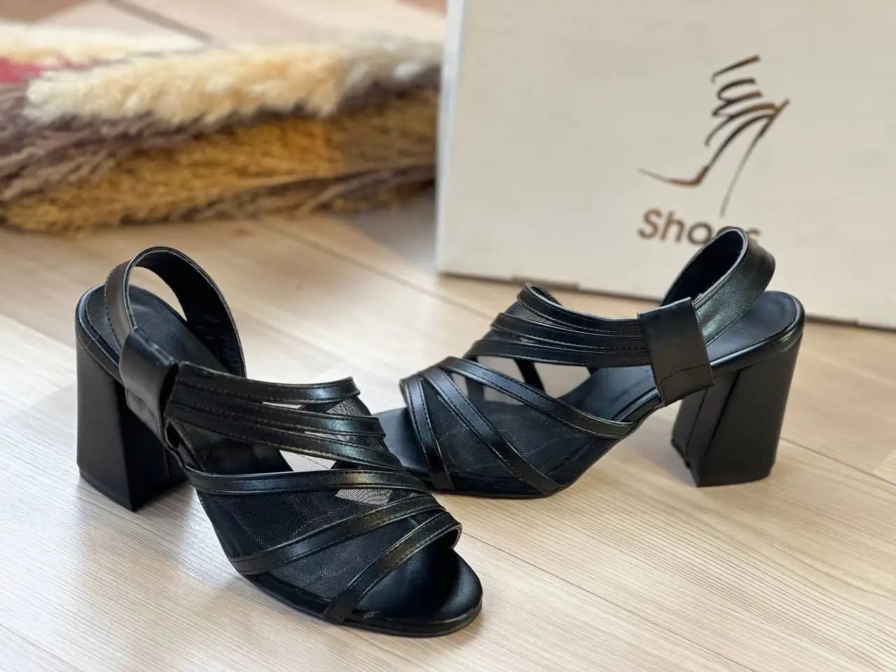 صندل توری (مشکی) کد 4640 — تصویر ۲