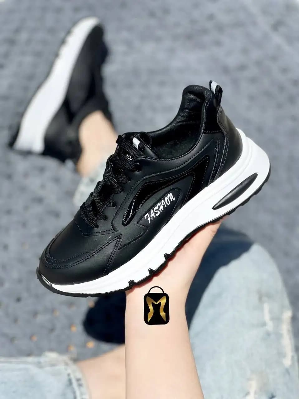 کتونی FASHION (مشکی) کد 4597 — تصویر ۲