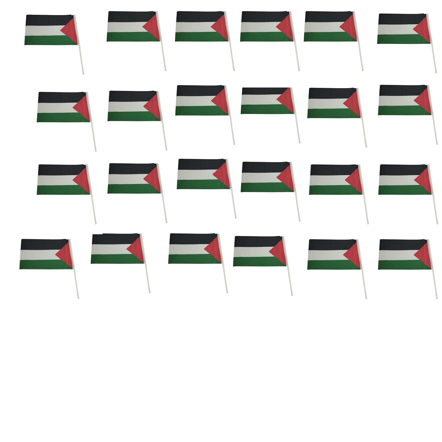 پرچم ساتن فلسطین-پرچم دستی 20در30سانت-بسته 25تایی کد 103962 — تصویر ۲