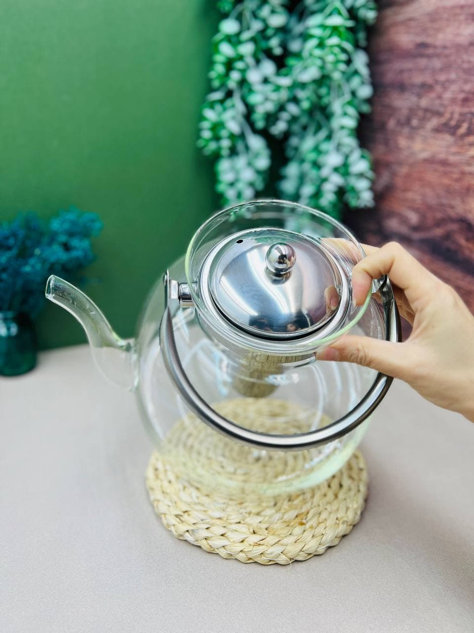 کتری پیرکس شعله مستقیم همراه صافی استیل KET1 — تصویر ۴