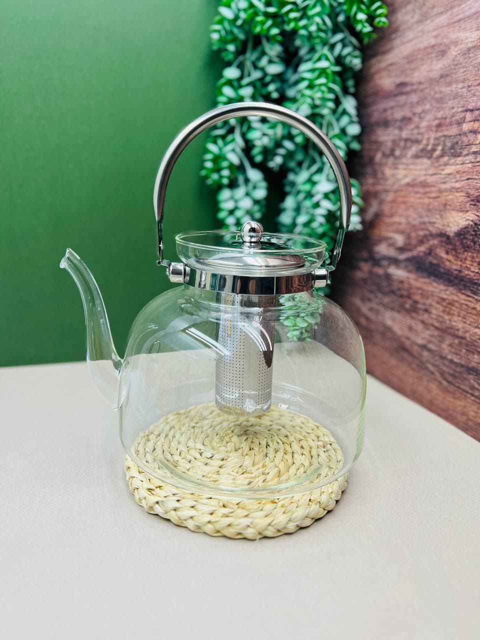 کتری پیرکس شعله مستقیم همراه صافی استیل KET1 — تصویر ۲