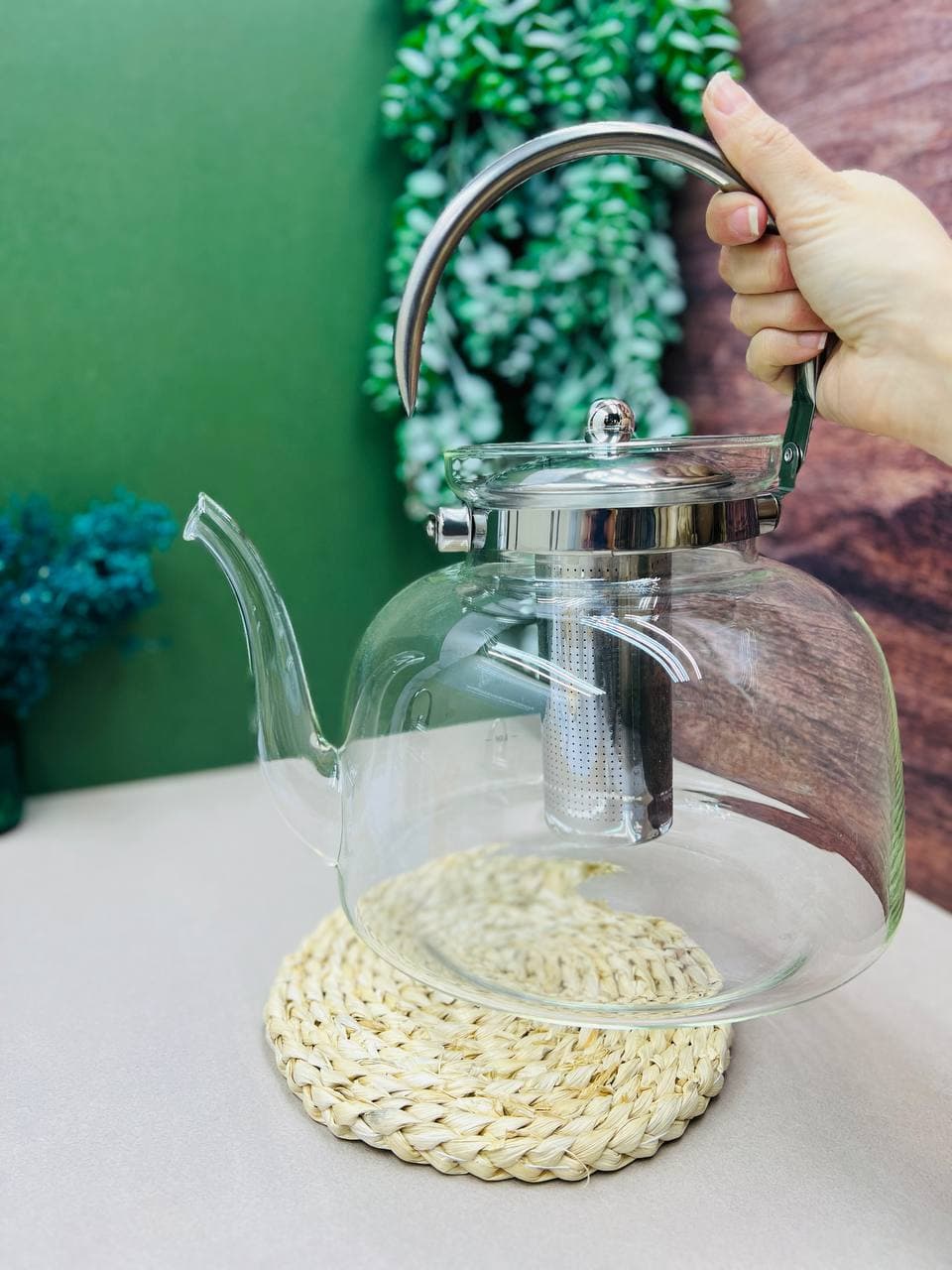 کتری پیرکس شعله مستقیم همراه صافی استیل KET1 — تصویر ۳
