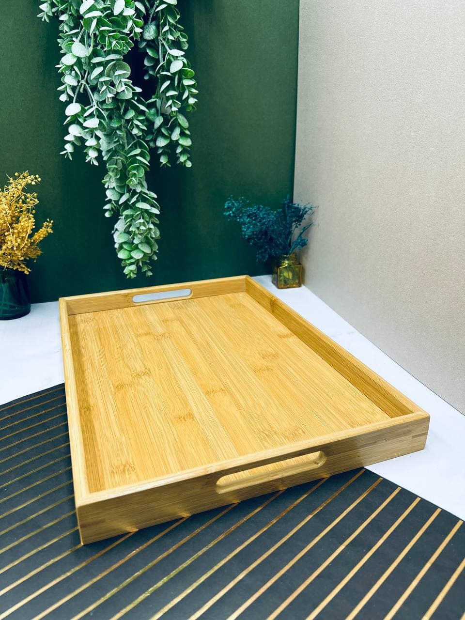 سینی چوبی بامبو متوسط bm129 — تصویر ۲