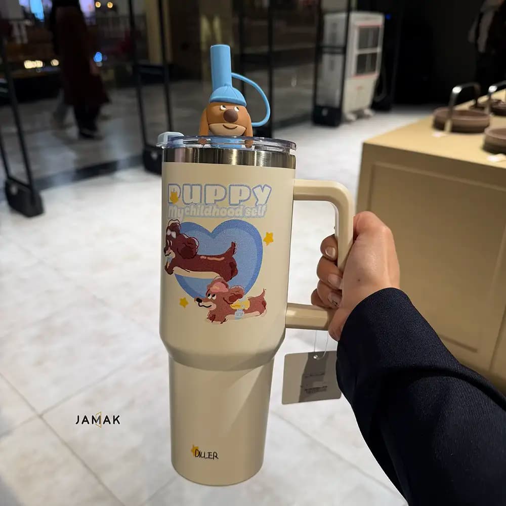 تراول ماگ دیلر مدل Puppy حجم 1200 میلی لیتر — تصویر ۲