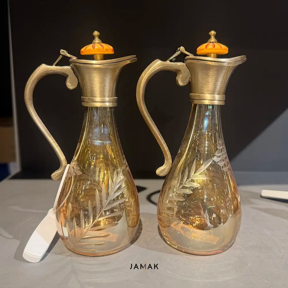 ست آبلیموخوری و نمک پاش برنجی ریور کد 23360 — تصویر ۳