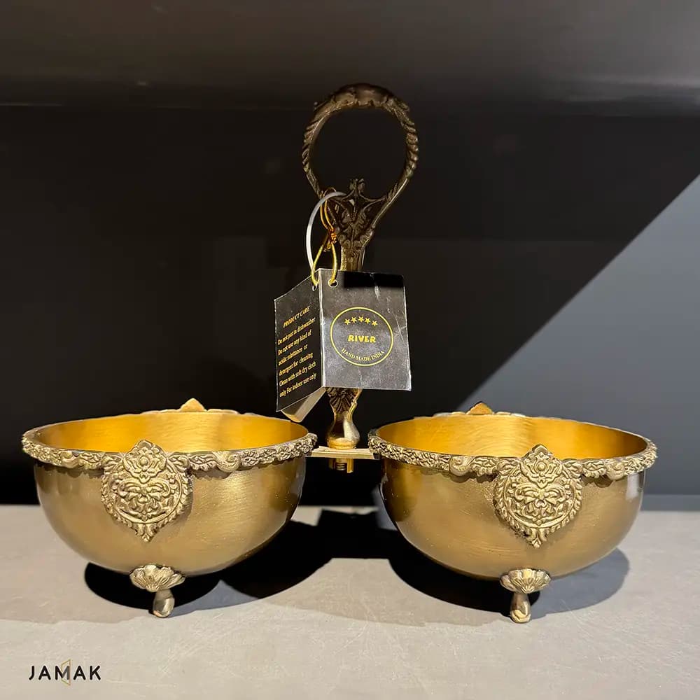 اردو خوری برنجی شاه عباسی ریور کد 24717 — تصویر ۲