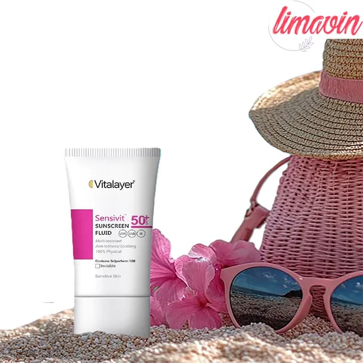 فلوئید ضد آفتاب بی‌رنگ ویتالیر spf 50 مناسب پوست های حساس حجم 50 میلی‌لیتر — تصویر ۲