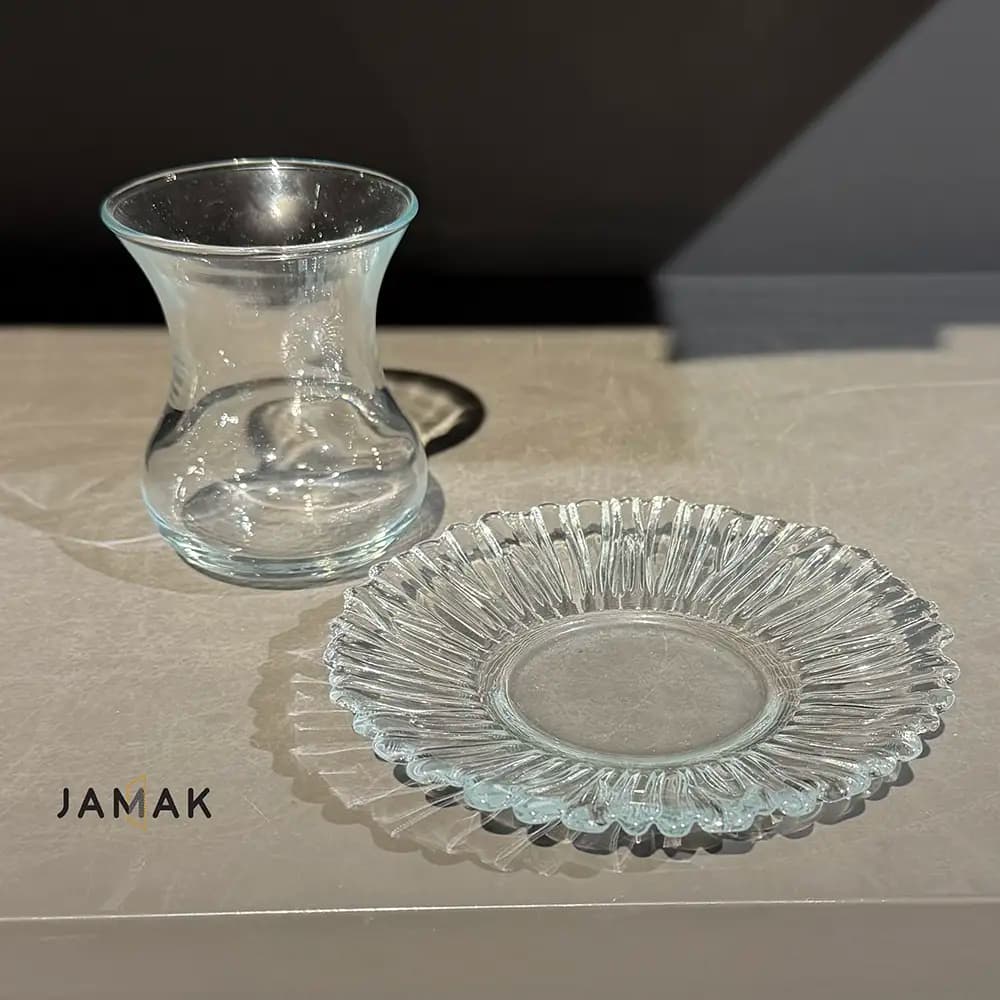 استکان و نعلبکی پاشاباغچه مدل آرورا کد 95961 بسته 6 عددی — تصویر ۳