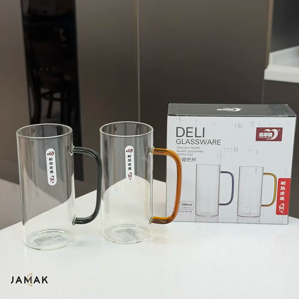 ليوان بلند دسته دار پيركس Deli Glassware – یک عددی