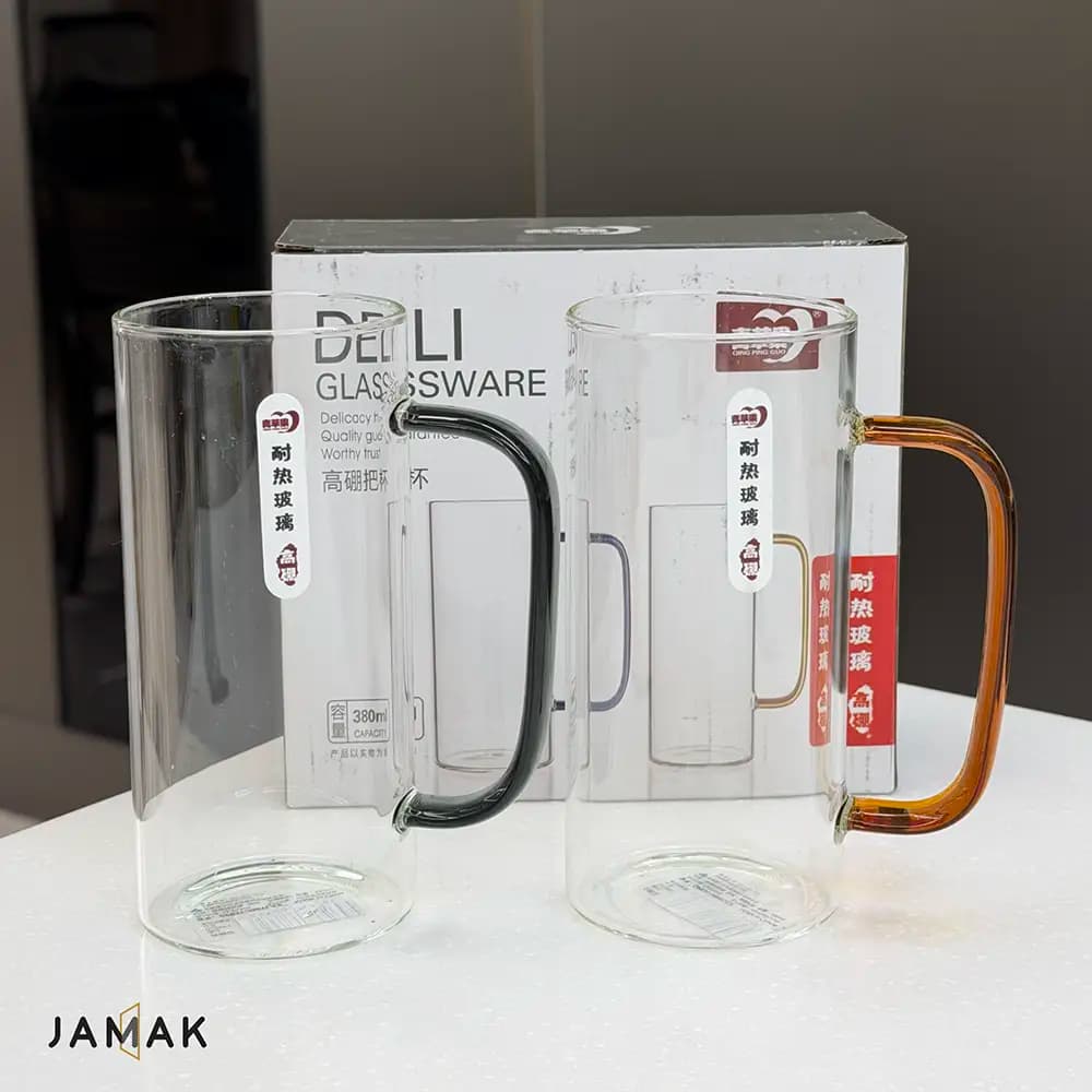 ليوان بلند دسته دار پيركس Deli Glassware – یک عددی — تصویر ۴