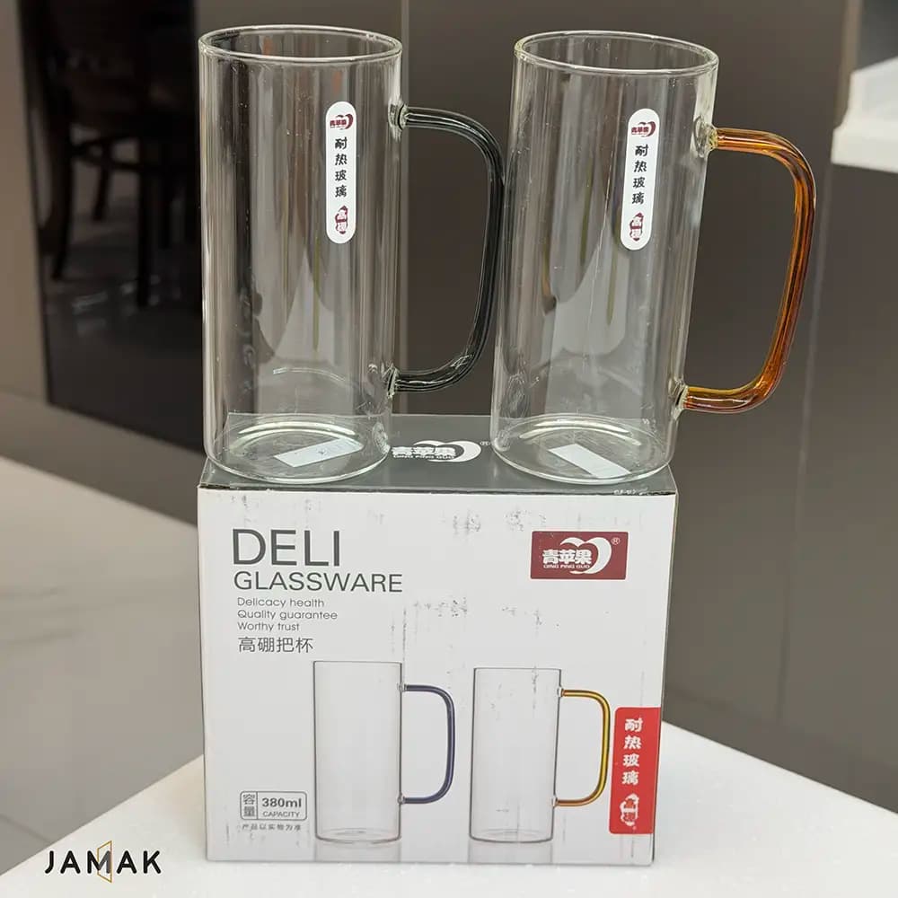 ليوان بلند دسته دار پيركس Deli Glassware – یک عددی — تصویر ۵