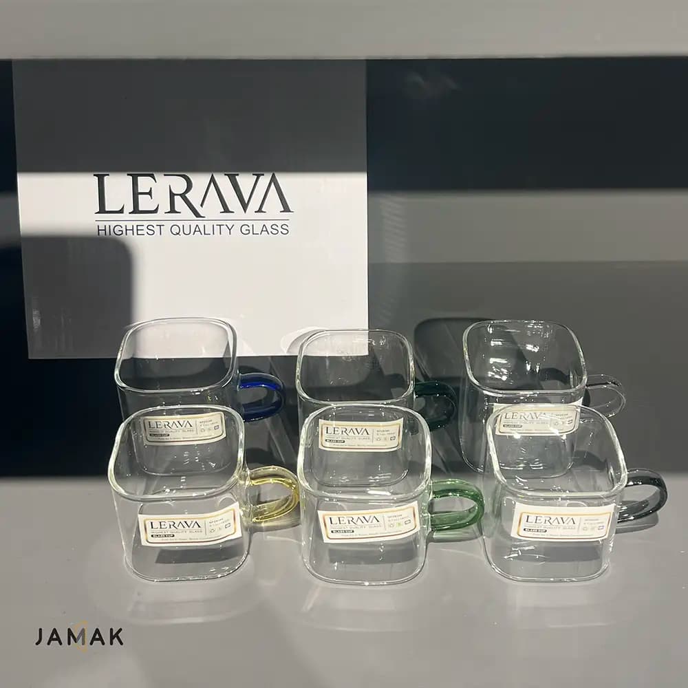 استکان مربع دسته رنگی و ساده Lerava مدل GPZB306 – یک عددی — تصویر ۷
