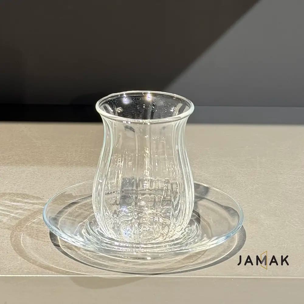 استکان نعلبکی پاشاباغچه طرح لینکا کد 96572 بسته 6 عددی — تصویر ۳