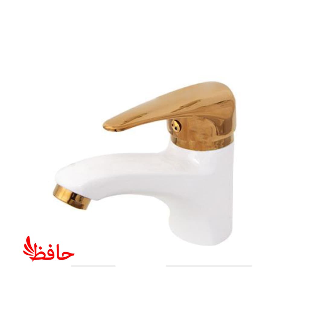 شیر روشویی سمپو مدل سارا سفید طلایی