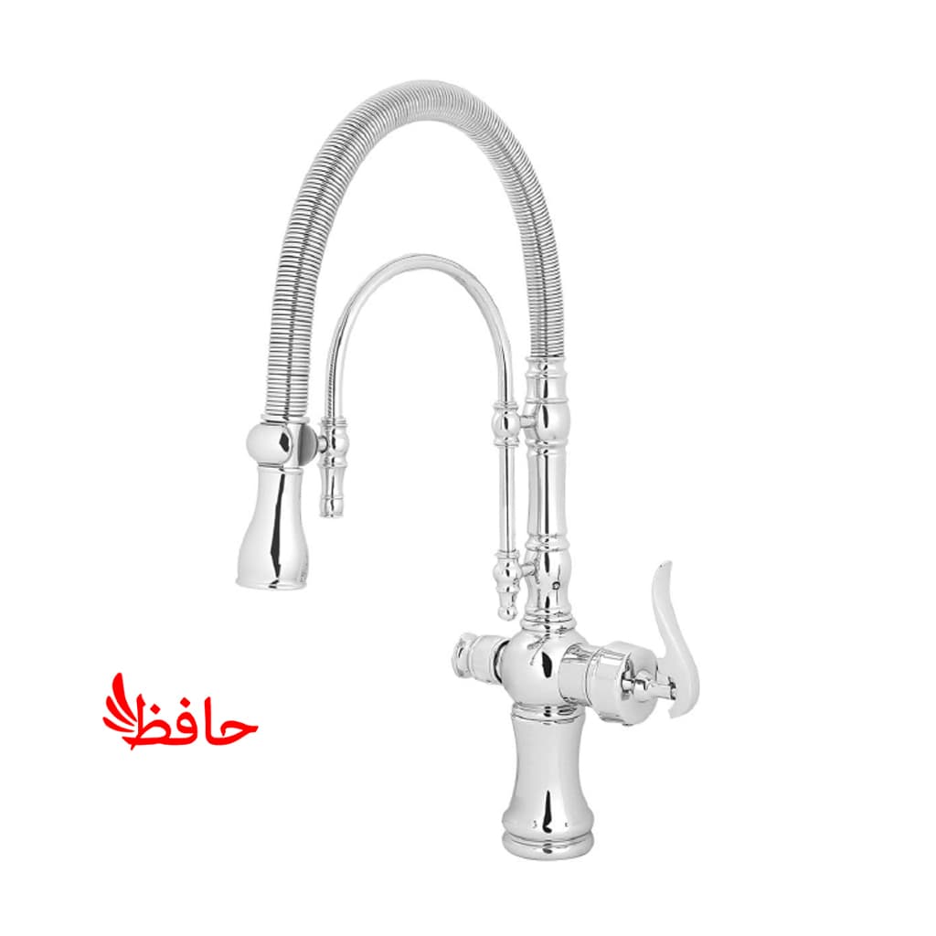شیر ظرفشویی فنری دو منظوره سمپو مدل پویان کروم