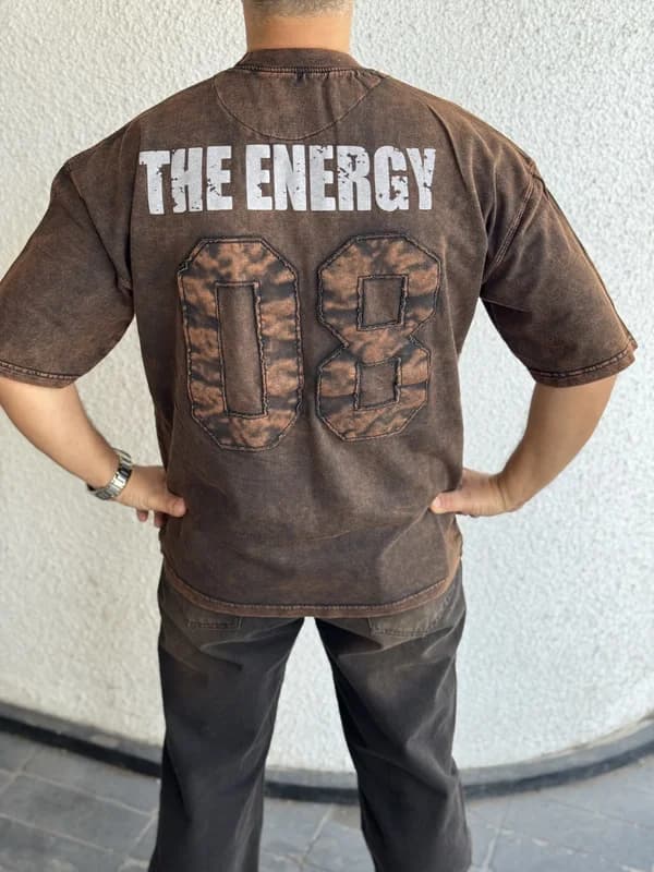 تیشرت سنگشور مردانه مدل Energy (3 رنگ) | دونخ گلدوزی و تکه‌دوزی — تصویر ۶