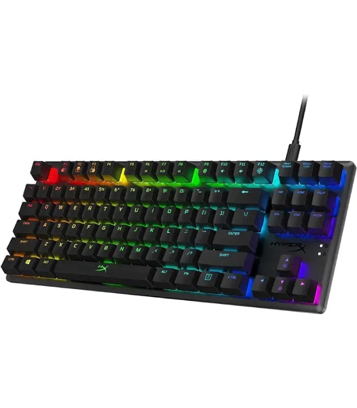 کیبورد مخصوص بازی هایپرایکس مدل ALLOY ORIGINS DYNAMIC RGB LIGHTING EFFETS RGB- RED SWICH — تصویر ۲