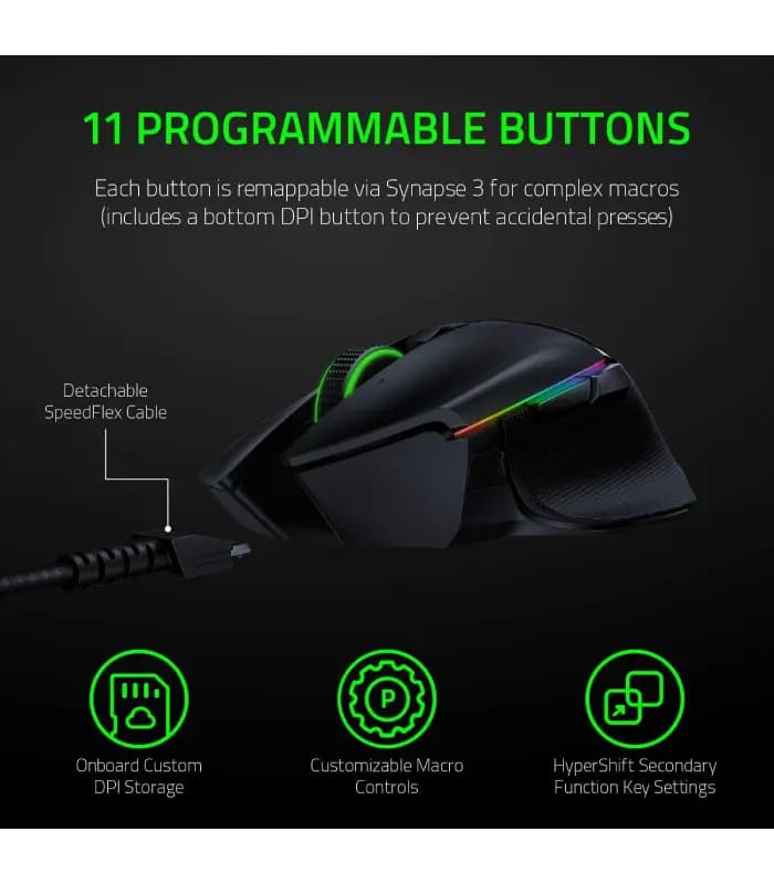 ماوس گیمینگ ریزر مدل Basilisk Ultimate HyperSpeed بی‌سیم — تصویر ۷