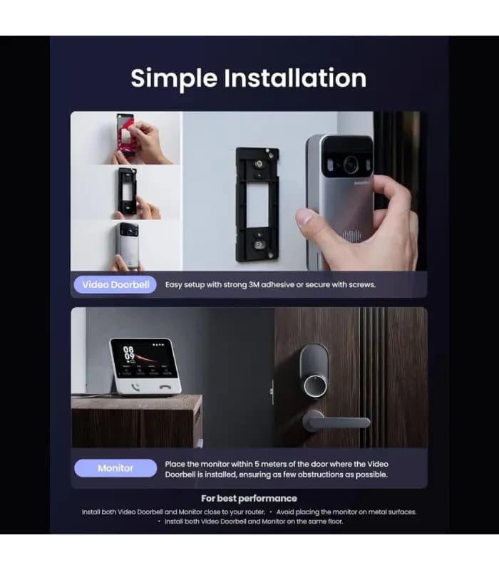 درب بازکن تصویری هوشمند بی‌سیم SwitchBot مدل SwitchBot Video Doorbell — تصویر ۴