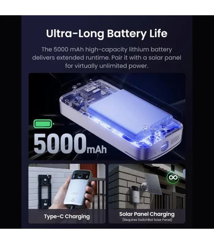 درب بازکن تصویری هوشمند بی‌سیم SwitchBot مدل SwitchBot Video Doorbell — تصویر ۲