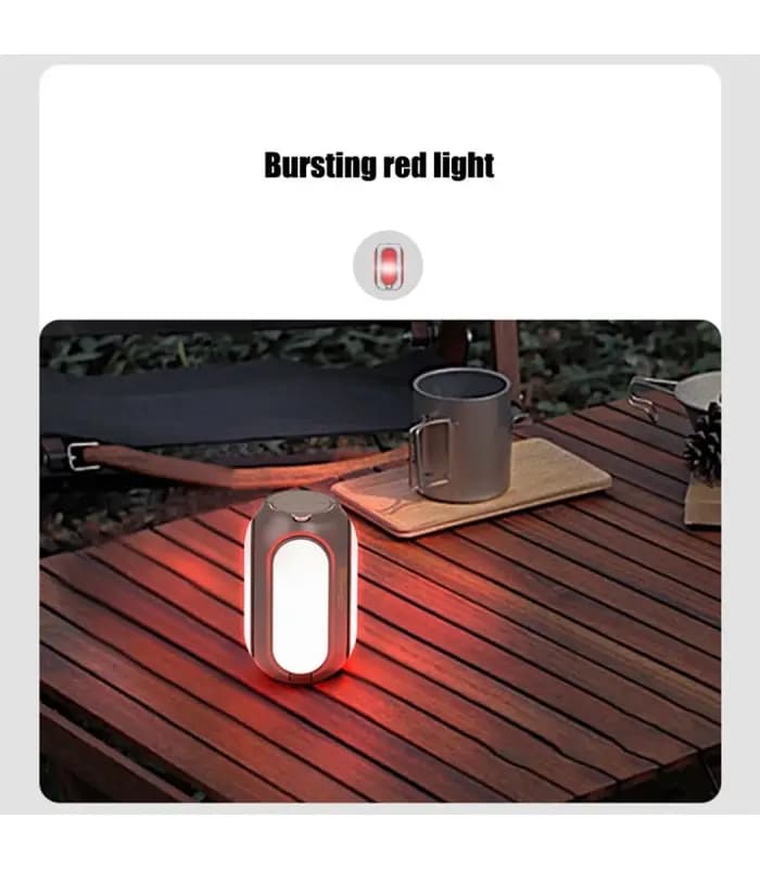 پاوربانک و چراغ فانوسی کمپینگ LED تاشو 8000 میلی آمپر ساعت مدل Camping Light PowerBang 8000 — تصویر ۶