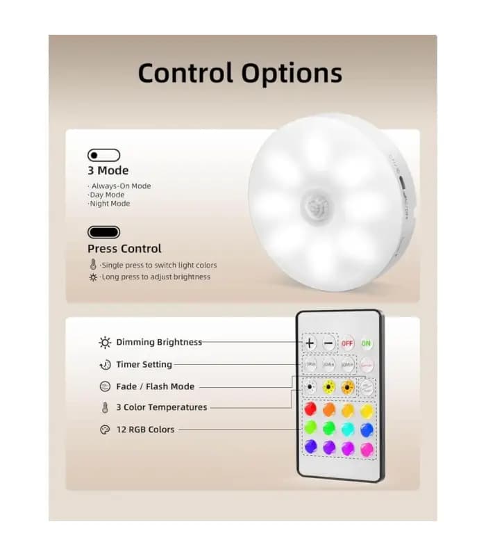 چراغ دیواری 6 تکه نورپردازی زیر کابینت EZVALO با ایستگاه شارژ مدل EZL2415A — تصویر ۶