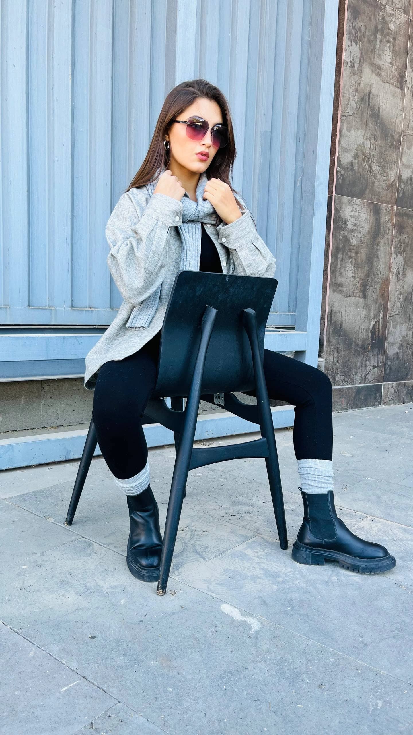 شومیز موهر طوسی – 164B — تصویر ۳