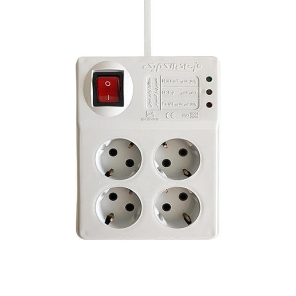 محافظ برق چهار خانه ارت دار فرحان مدل FEPC 444-5 کابل 3 متر