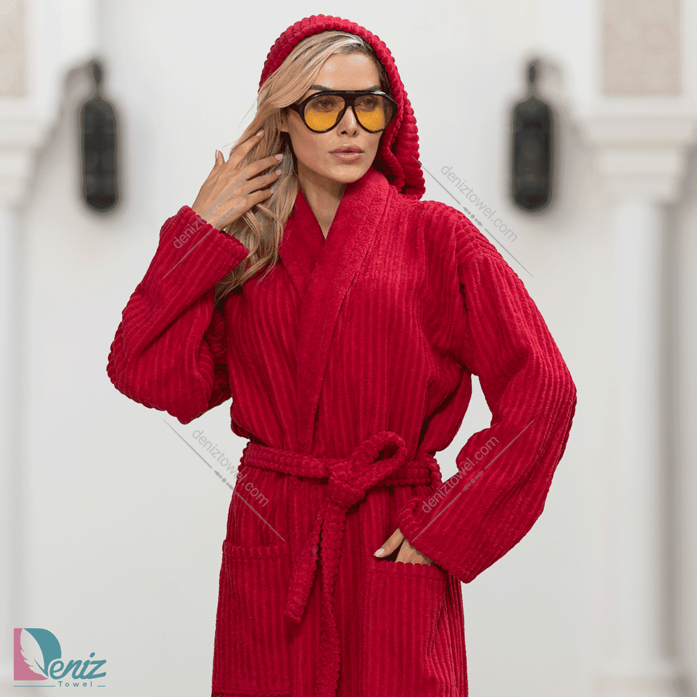 حوله تن پوش seta رنگ زرشکی — تصویر ۲