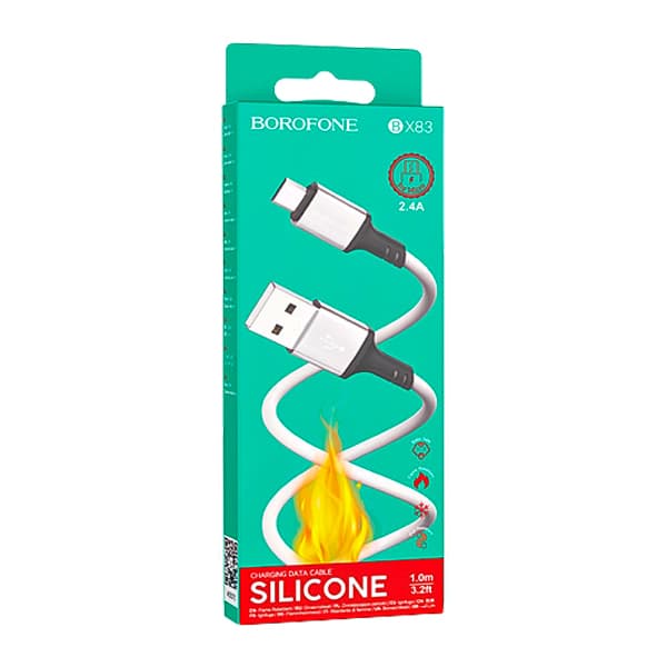 کابل تبدیل USB به MicroUSB بروفون مدل BX83 طول 1 متر — تصویر ۲