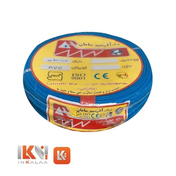 سیم نایلون دو رشته آذر سیم سامان سایز 2×0.75 میلی‌متر مربع — تصویر ۲