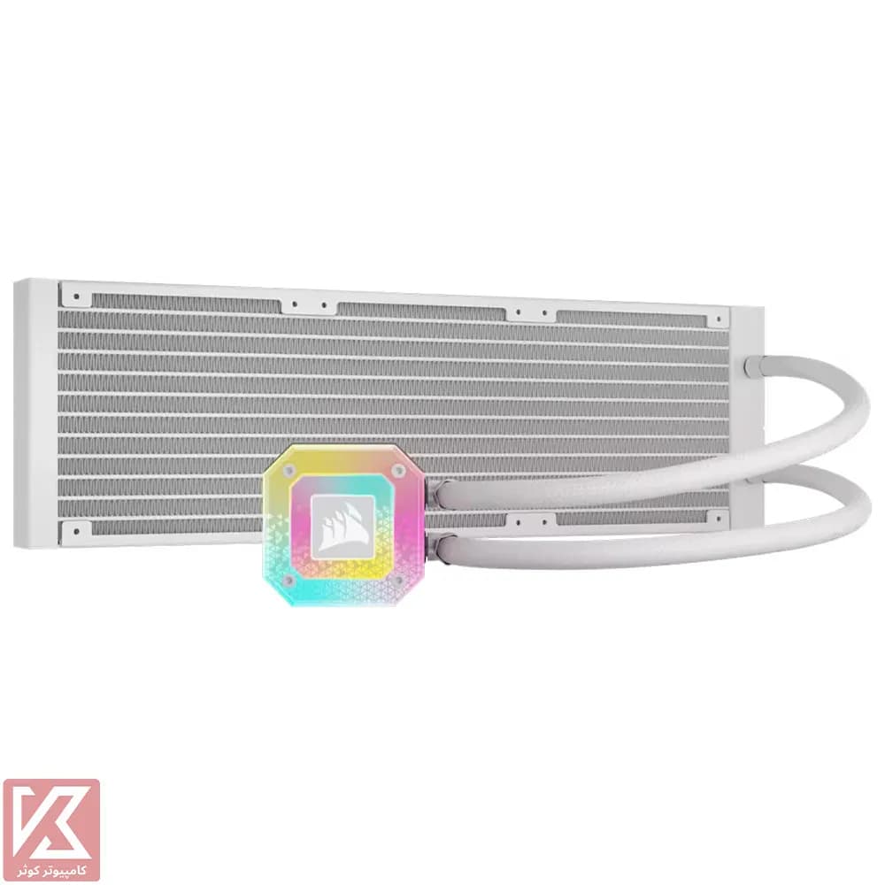 خنک کننده پردازنده سفید کورسیر iCUE H150i ELITE CAPELLIX XT — تصویر ۳