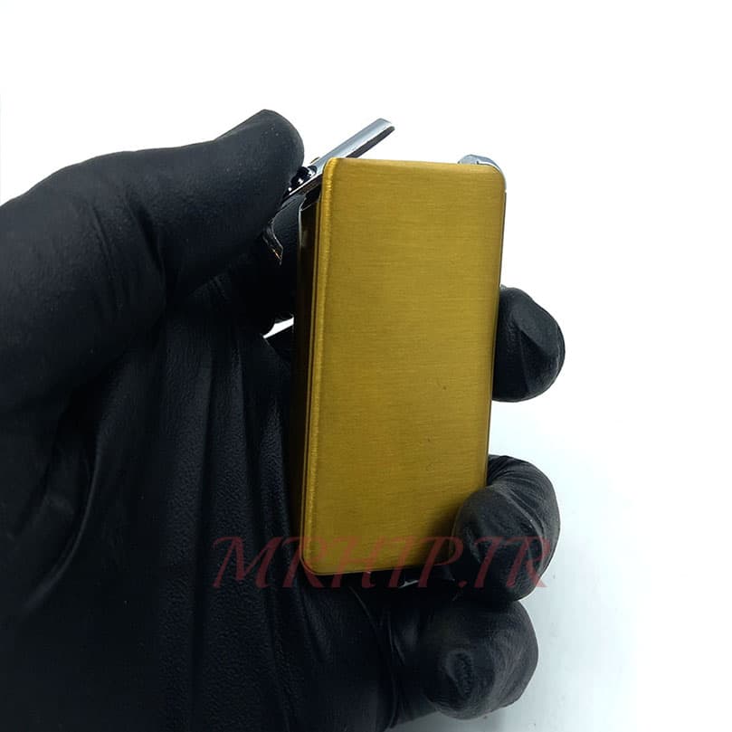 فندک گازی اتمی مدل لایتر مشکی طلایی طرح گل کدa120213 — تصویر ۵