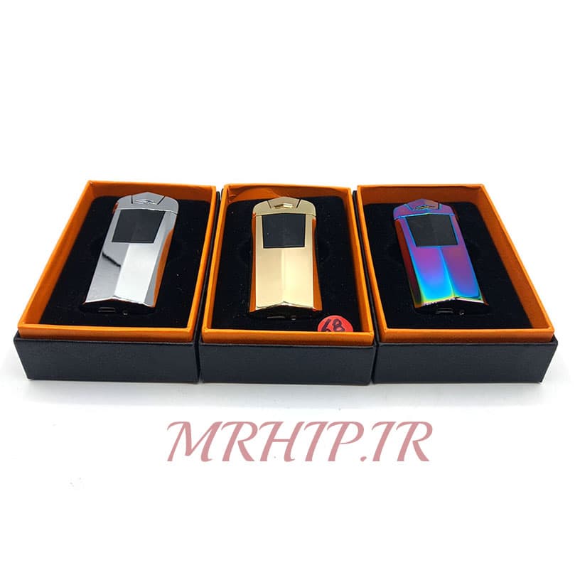 فندک الکتریکی شارژی مدل پلاسما نقره ای کد a140060 — تصویر ۲