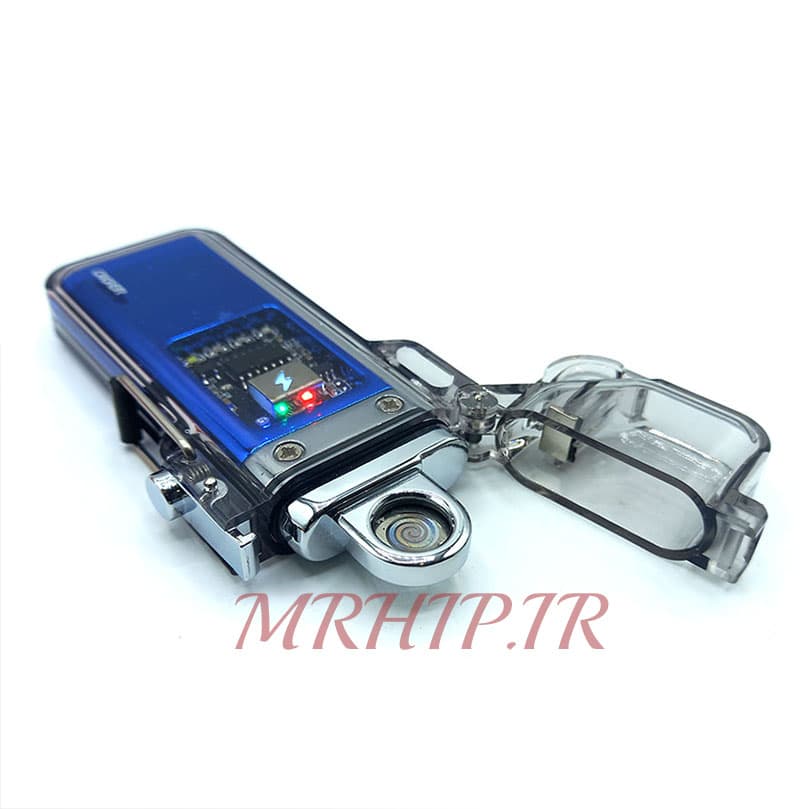 فندک الکتریکی شارژی مدل المنتی آبی کدa140048 — تصویر ۷