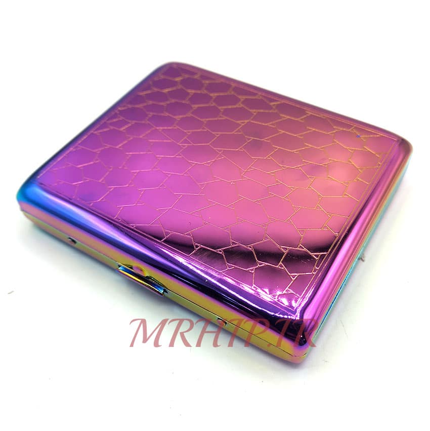 جاسیگاری استیل هفت رنگ لانه زنبوری کد a210051