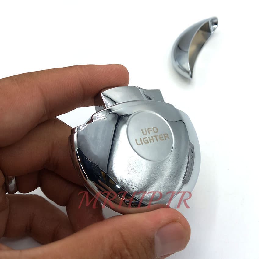 فندک گازی اتمی مدل آهنربایی نقره ای کد a120192 — تصویر ۲