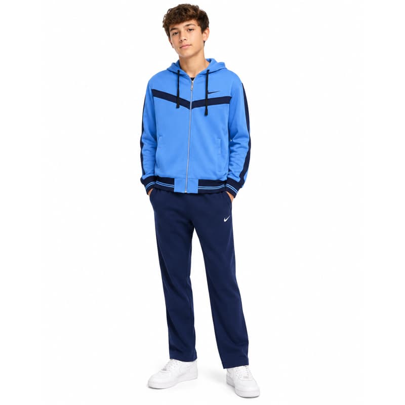 ست سویشرت و شلوار گرمکن بچگانه نایک مدل DS-Dri Fit-5E0534 آبی روشن — تصویر ۲