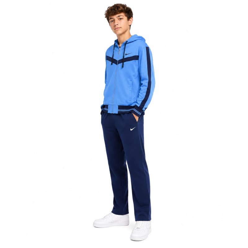 ست سویشرت و شلوار گرمکن بچگانه نایک مدل DS-Dri Fit-5E0534 آبی روشن — تصویر ۳