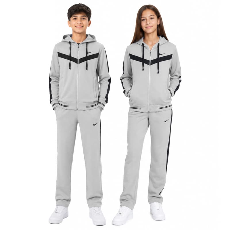 ست سویشرت و شلوار گرمکن بچگانه نایک مدل DS-Dri Fit-5E0534 طوسی