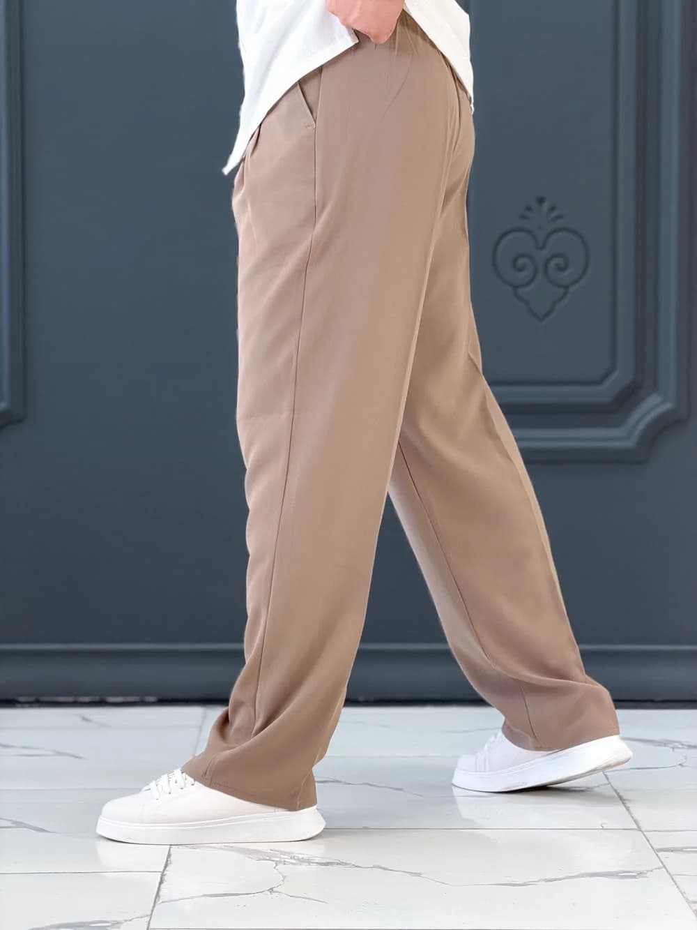 شلوار 020603 ZARA نسکافه‌ای — تصویر ۳