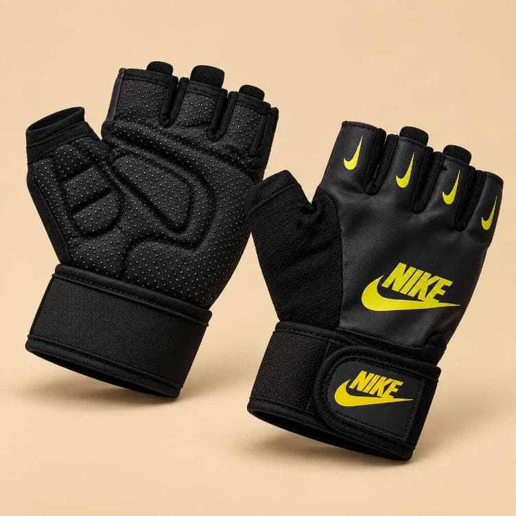 دستکش بدنسازی نیم پنجه چرم نایک Nike — تصویر ۴