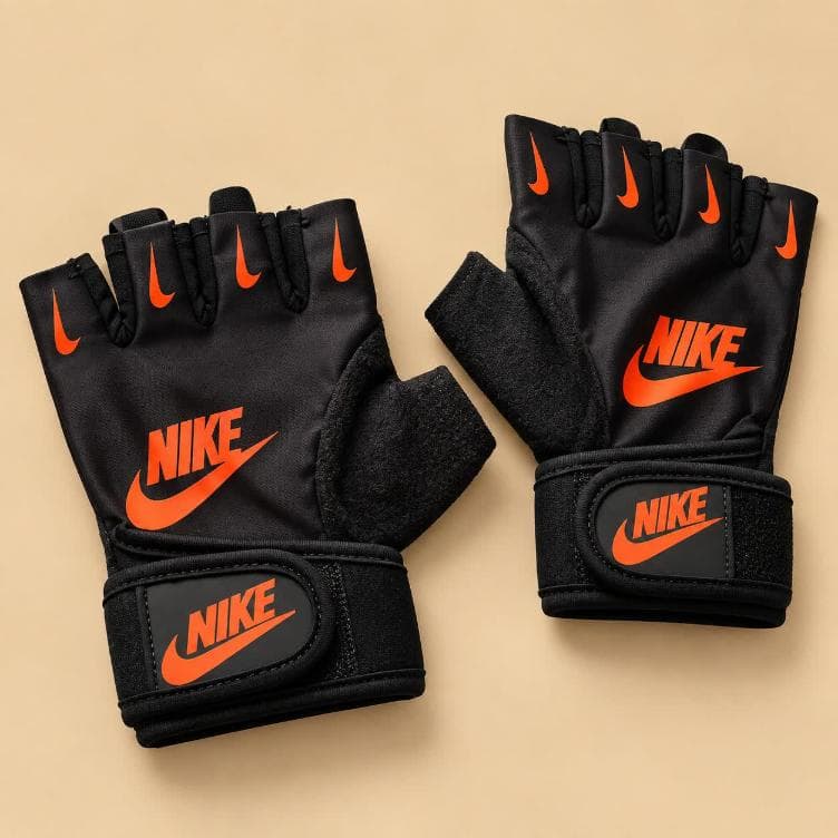 دستکش بدنسازی نیم پنجه چرم نایک Nike — تصویر ۳